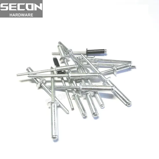 China Factory High Strength DIN7337 Aluminium Steel Opentype Dome Head Blind Rivet Zinc Plated 