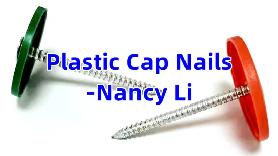 12g X 1inch Electro Galvanized Plastic Cap Roofing Nail Ring Shank Roofing Nails 3000PCS/Pail 
