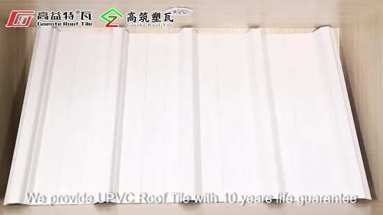 Building Material Lightweight Plastic Panel Heat Insulation Trapezoidal UPVC Tile Corrugated PVC Roofing/Roof Sheet 